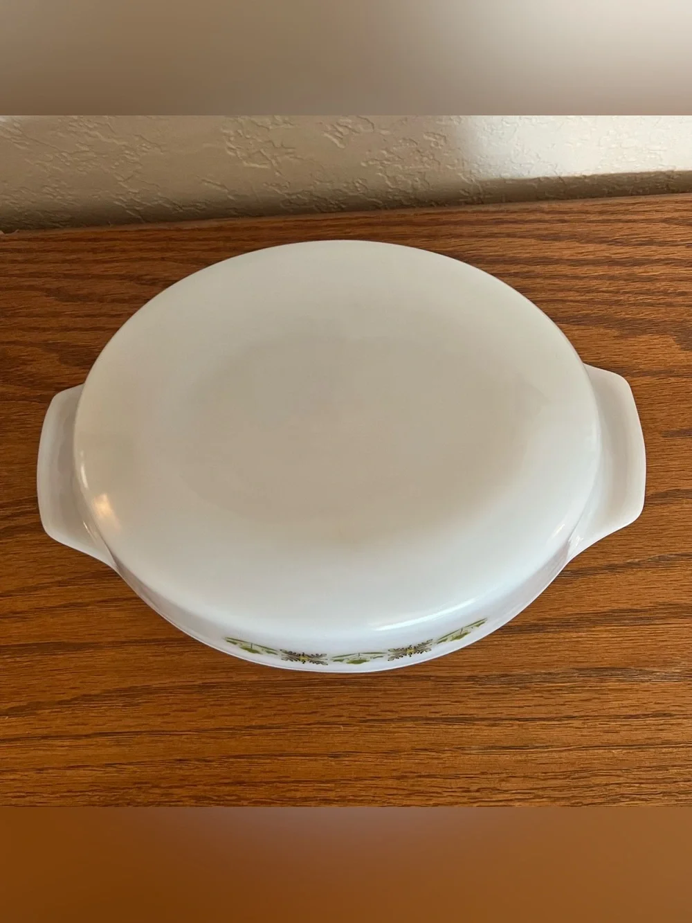 Vintage Anchor Hocking Fire King Milk Glass Casserole Dish with Lid
